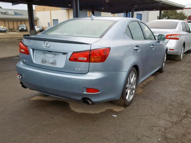 JTHBK262672032360 - 2007 LEXUS IS 250 BLUE photo 4