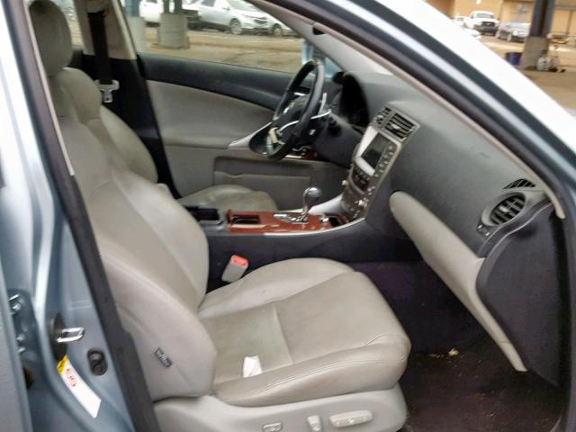 JTHBK262672032360 - 2007 LEXUS IS 250 BLUE photo 5