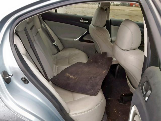 JTHBK262672032360 - 2007 LEXUS IS 250 BLUE photo 6