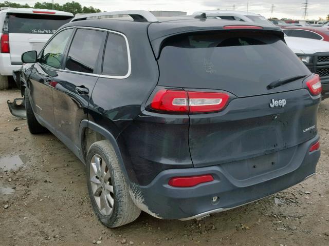 1C4PJLDB3EW256095 - 2014 JEEP CHEROKEE L BLACK photo 3