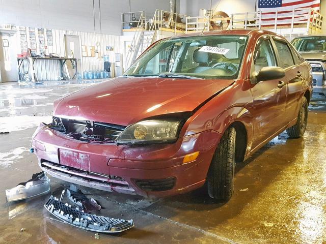 1FAFP34N06W119207 - 2006 FORD FOCUS ZX4 BURGUNDY photo 2