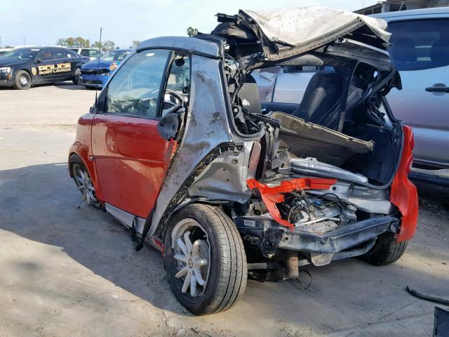 WMEEK31X48K137294 - 2008 SMART FORTWO PAS 橙色 照片 3