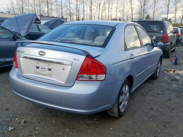 KNAFE121185508755 - 2008 KIA SPECTRA EX BLUE photo 4