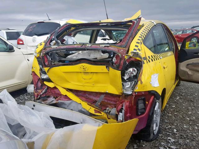 JTDKB20U753016137 - 2005 TOYOTA PRIUS YELLOW photo 9