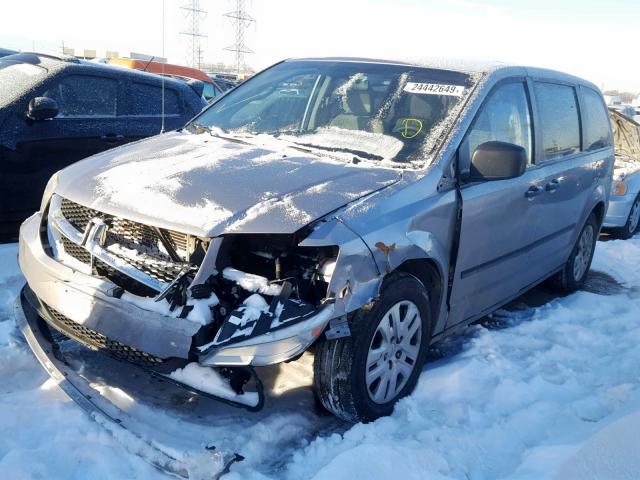 2C4RDGBG9DR759451 - 2013 DODGE GRAND CARA SILVER photo 2