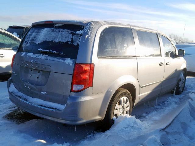 2C4RDGBG9DR759451 - 2013 DODGE GRAND CARA SILVER photo 4