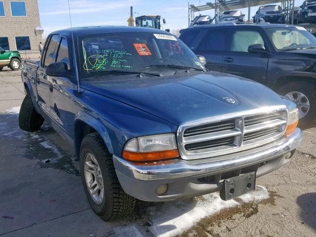 1D7HL48N63S247653 - 2003 DODGE DAKOTA QUA BLUE photo 1