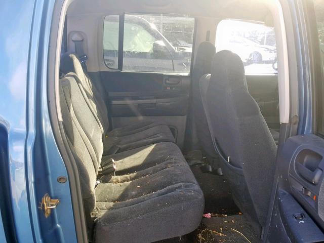 1D7HL48N63S247653 - 2003 DODGE DAKOTA QUA BLUE photo 6