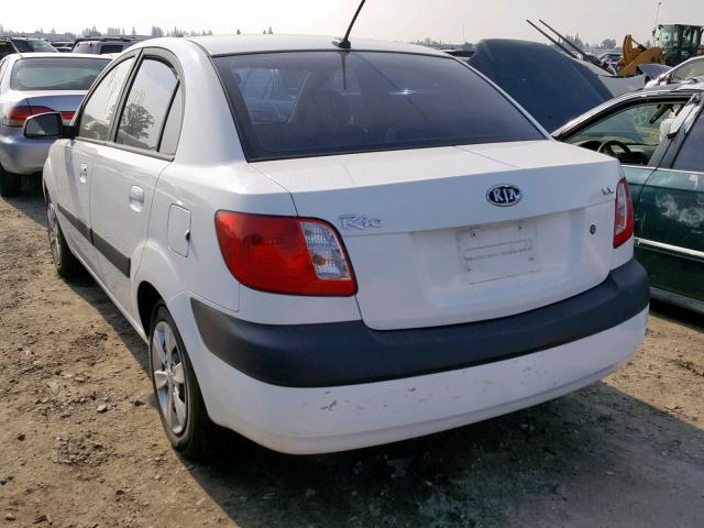 KNADE223196514887 - 2009 KIA RIO BASE WHITE photo 3