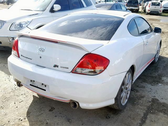 KMHHM65D26U215060 - 2006 HYUNDAI TIBURON GS WHITE photo 4