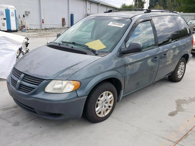 1D4GP25RX6B662813 - 2006 DODGE CARAVAN SE BLUE photo 2