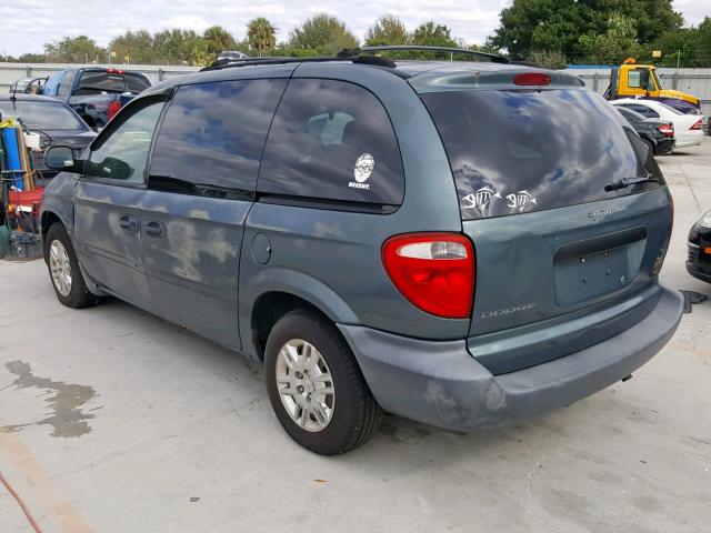 1D4GP25RX6B662813 - 2006 DODGE CARAVAN SE BLUE photo 3