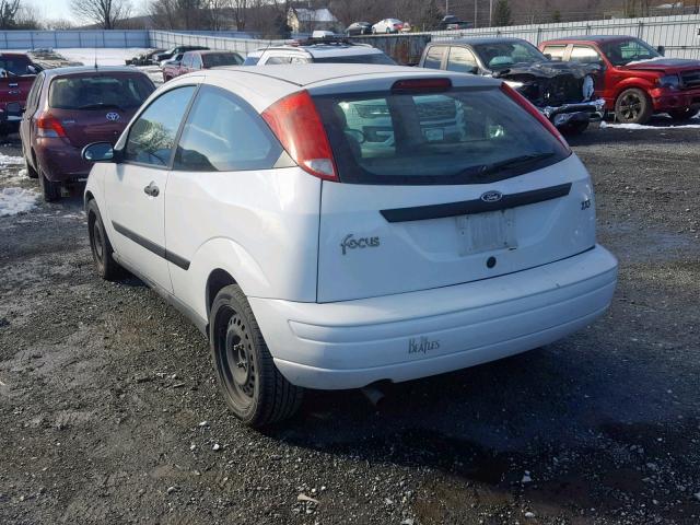 3FAFP31321R124164 - 2001 FORD FOCUS ZX3 WHITE photo 3