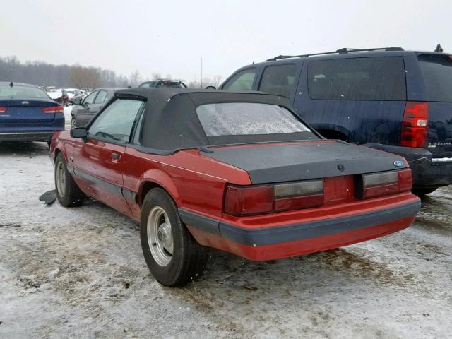 1FACP44E5LF155270 - 1990 FORD MUSTANG LX RED photo 3