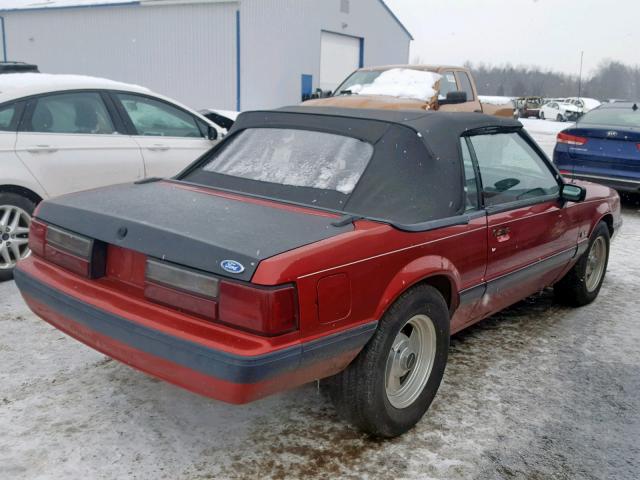 1FACP44E5LF155270 - 1990 FORD MUSTANG LX RED photo 4