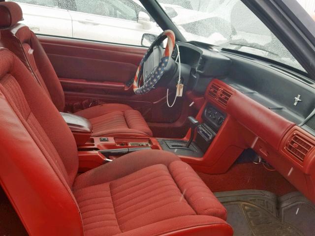 1FACP44E5LF155270 - 1990 FORD MUSTANG LX RED photo 5