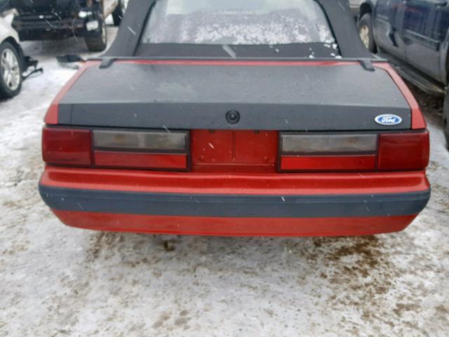 1FACP44E5LF155270 - 1990 FORD MUSTANG LX RED photo 9