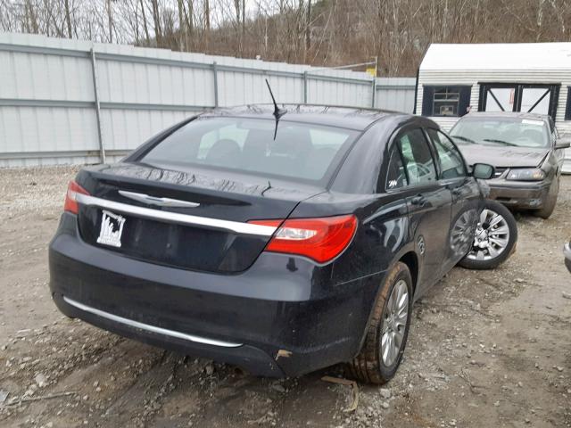 1C3CCBAB1CN321041 - 2012 CHRYSLER 200 LX BLACK photo 4