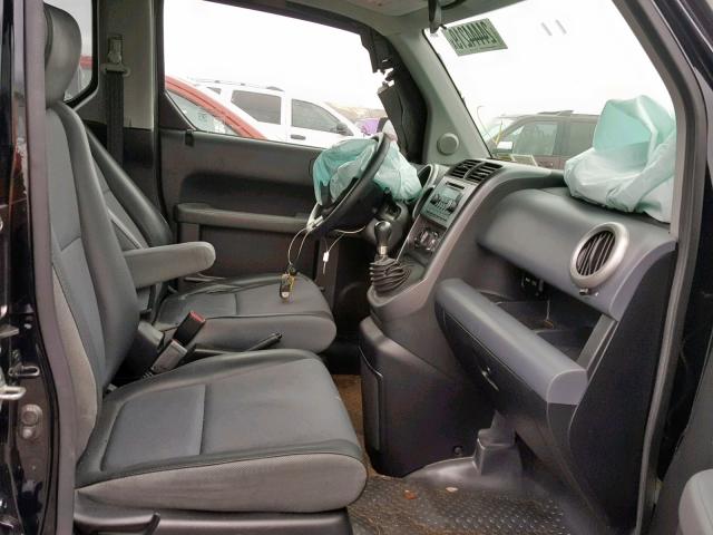 5J6YH27786L014465 - 2006 HONDA ELEMENT EX BLACK photo 5