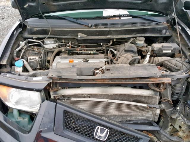 5J6YH27786L014465 - 2006 HONDA ELEMENT EX BLACK photo 7