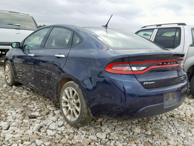 1C3CDFCB7ED768127 - 2014 DODGE DART LIMIT BLUE photo 3