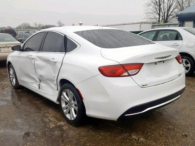 1C3CCCAB2FN701712 - 2015 CHRYSLER 200 LIMITE WHITE photo 3