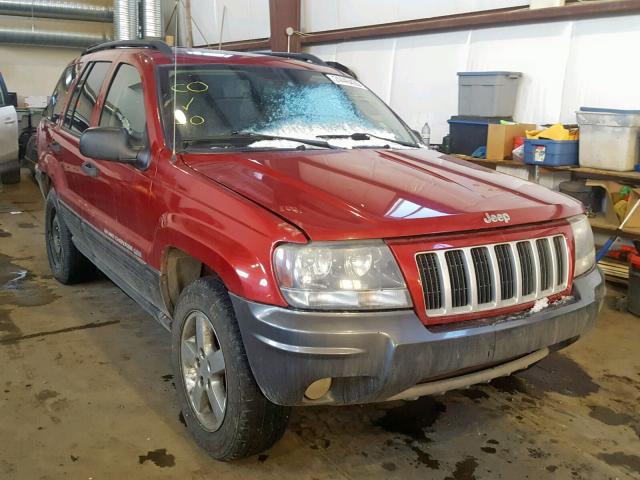 1J4GW48SX4C296248 - 2004 JEEP GRAND CHER RED photo 1