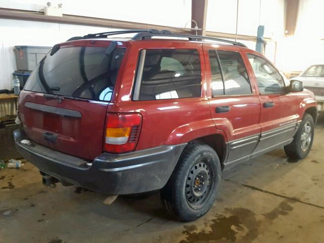 1J4GW48SX4C296248 - 2004 JEEP GRAND CHER RED photo 4