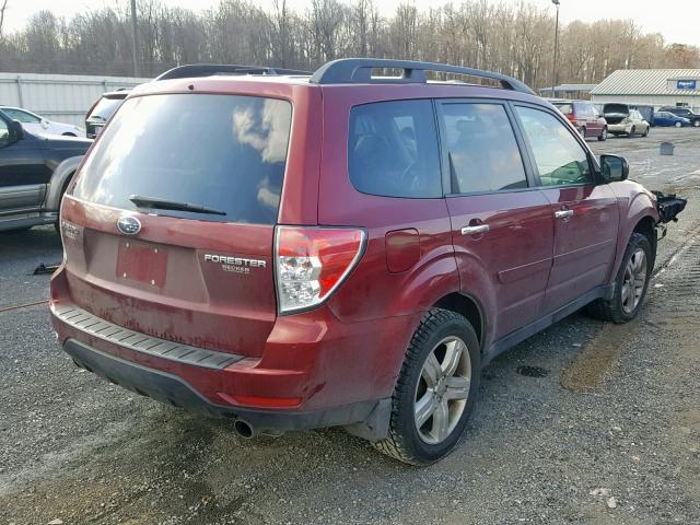 JF2SH64689H702988 - 2009 SUBARU FORESTER 2 MAROON photo 4