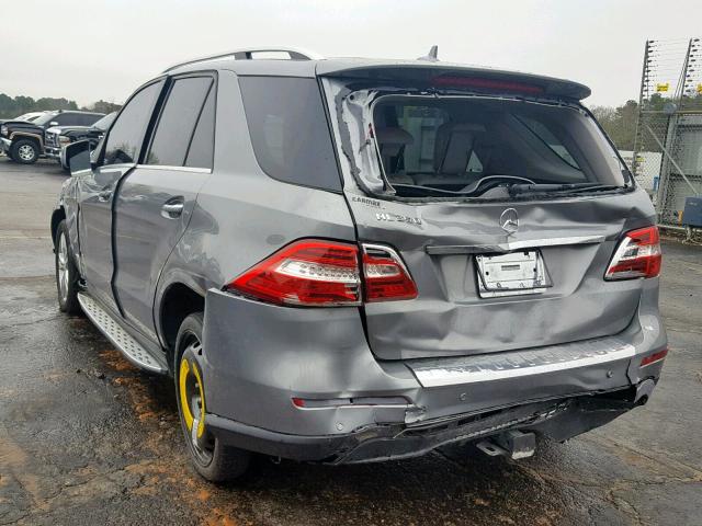 4JGDA5JB1FA563519 - 2015 MERCEDES-BENZ ML 350 GRAY photo 3