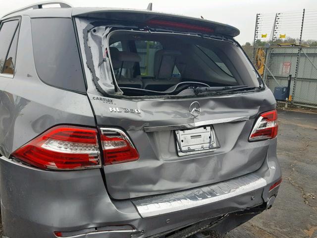 4JGDA5JB1FA563519 - 2015 MERCEDES-BENZ ML 350 GRAY photo 9