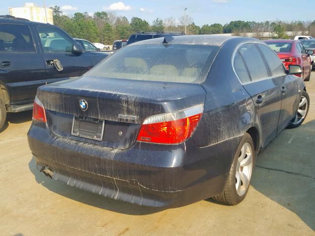 WBANE53527CY05970 - 2007 BMW 525 I BLUE photo 4