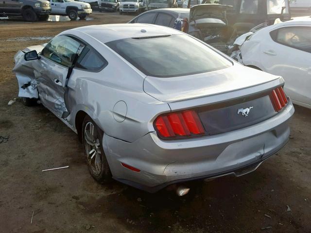 1FA6P8TH4F5383397 - 2015 FORD MUSTANG SILVER photo 3