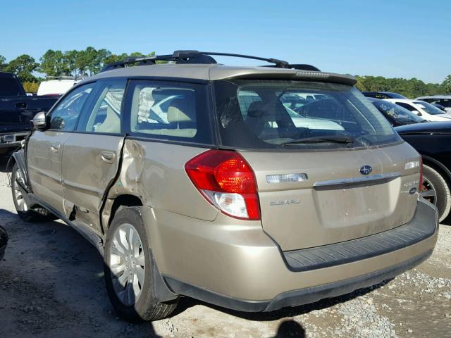 4S4BP86C284346670 - 2008 SUBARU OUTBACK 3. TAN photo 3