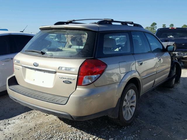 4S4BP86C284346670 - 2008 SUBARU OUTBACK 3. TAN photo 4