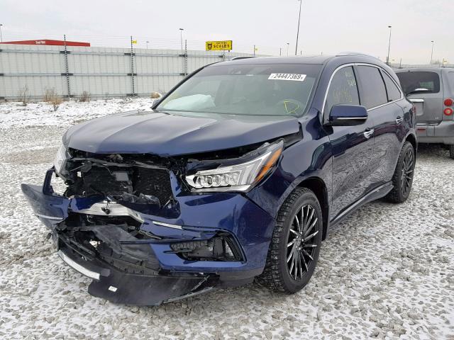 5J8YD4H89JL007636 - 2018 ACURA MDX ADVANC BLUE photo 2