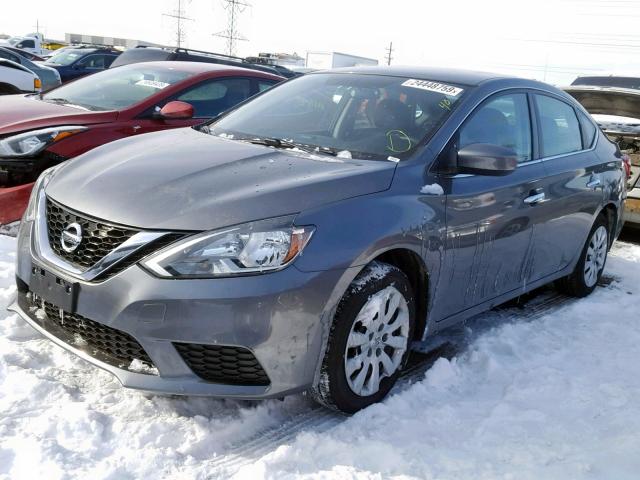 3N1AB7AP4GY246670 - 2016 NISSAN SENTRA S GRAY photo 2