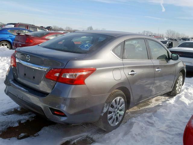 3N1AB7AP4GY246670 - 2016 NISSAN SENTRA S GRAY photo 4