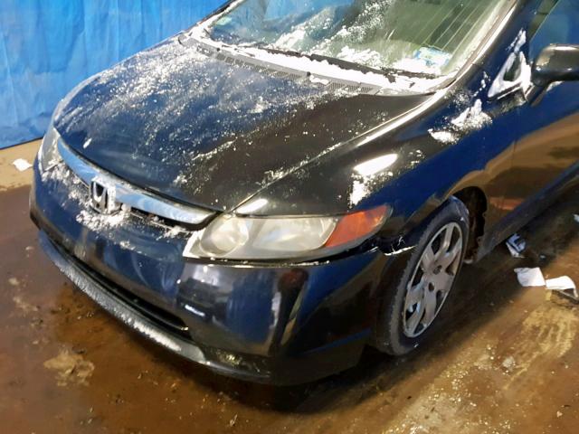 2HGFA16516H510749 - 2006 HONDA CIVIC LX BLACK photo 10