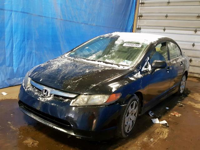 2HGFA16516H510749 - 2006 HONDA CIVIC LX BLACK photo 2