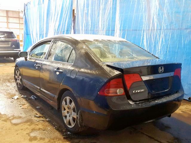 2HGFA16516H510749 - 2006 HONDA CIVIC LX BLACK photo 3