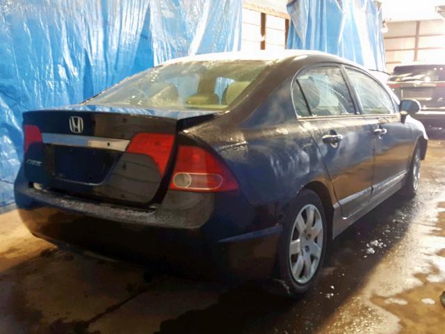 2HGFA16516H510749 - 2006 HONDA CIVIC LX BLACK photo 4