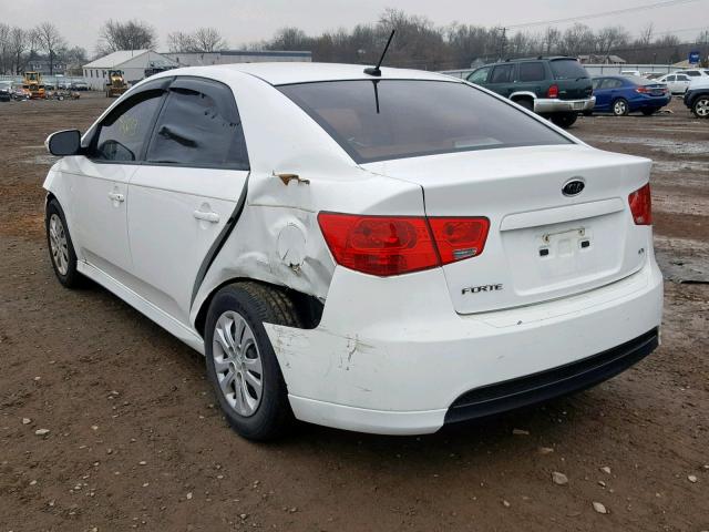 KNAFU4A24A5860412 - 2010 KIA FORTE EX WHITE photo 3