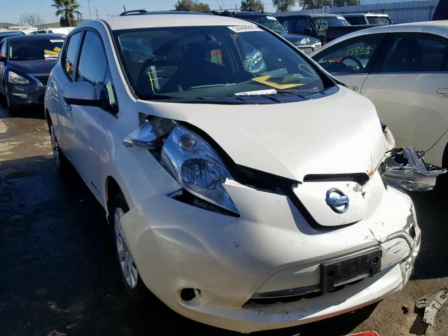 1N4BZ0CP5HC303492 - 2017 NISSAN LEAF S WHITE photo 1