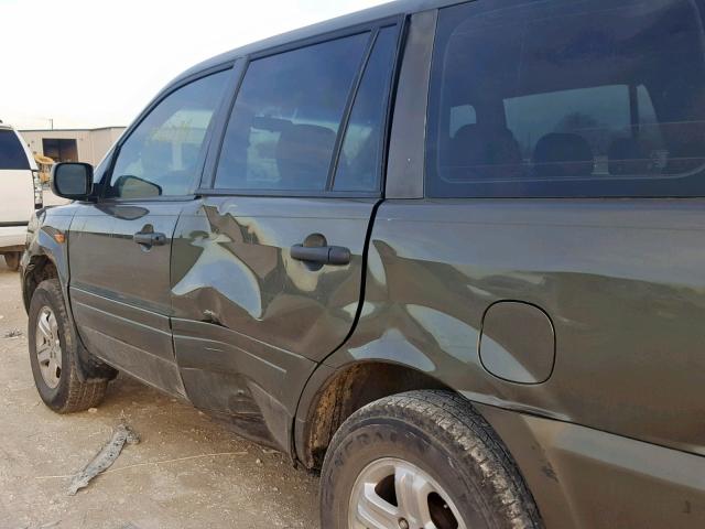 5FNYF28186B039133 - 2006 HONDA PILOT LX GREEN photo 9