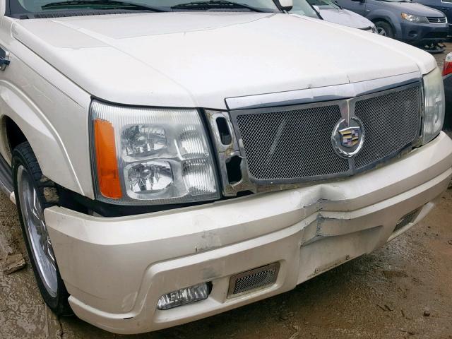 3GYFK66N34G301383 - 2004 CADILLAC ESCALADE E WHITE photo 9