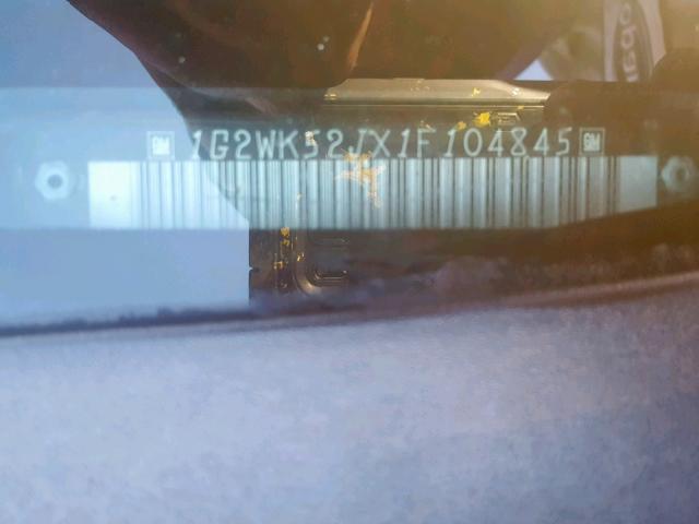 1G2WK52JX1F104845 - 2001 PONTIAC GRAND PRIX CHARCOAL photo 10