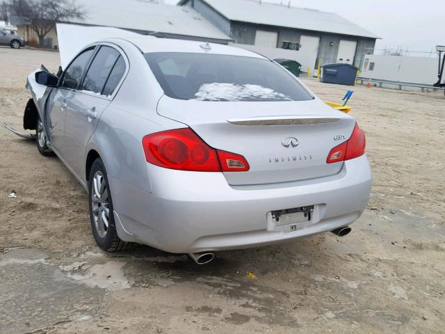 JNKCV61F19M051385 - 2009 INFINITI G37 SILVER photo 3