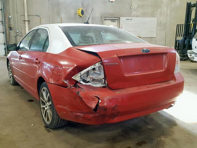 3FAHP06Z09R103961 - 2009 FORD FUSION S BURGUNDY photo 3