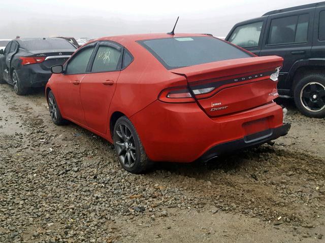 1C3CDFBH3DD135077 - 2013 DODGE DART SXT RED photo 3